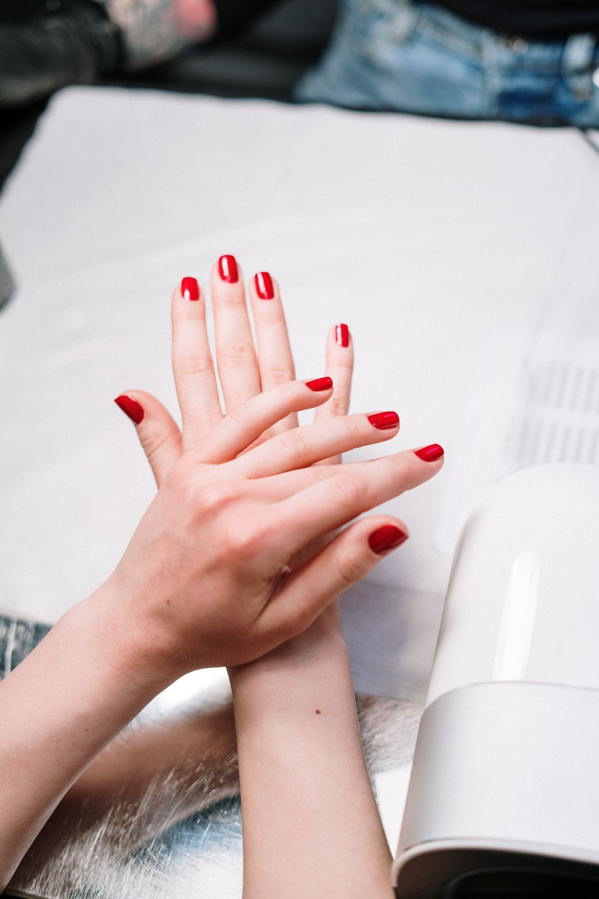 Gel manicure detail