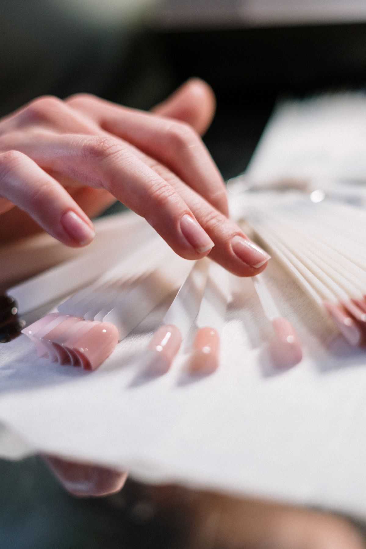 Nail salon service in progress